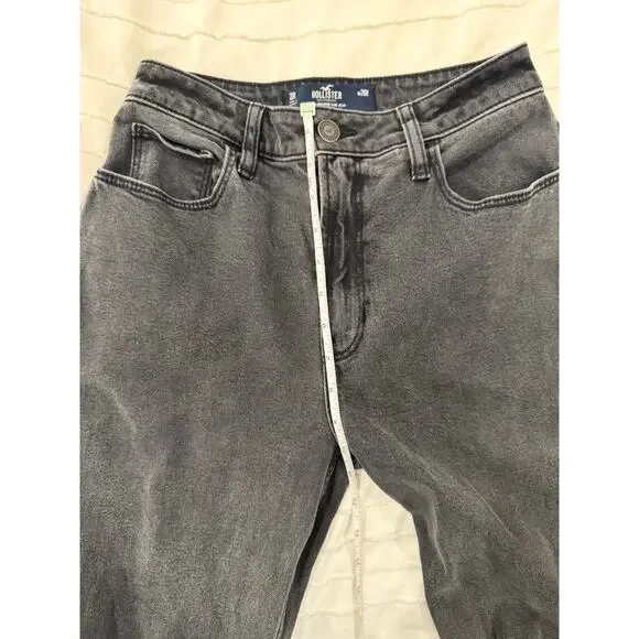 Hollister Dad Jeans Women's 2R W26R Black Distressed Y2K Grunge Skater Baddie - Picture 6 of 16